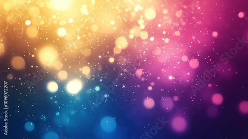 Abstract Colorful Bokeh Background With Sparkling Lights