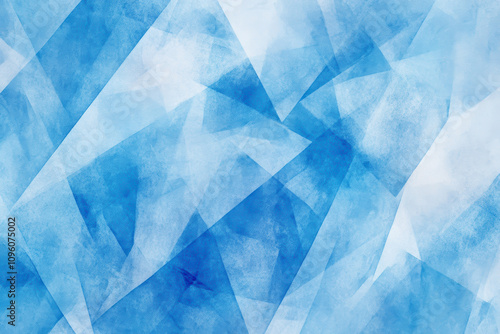 Modern and vibrant abstract background featuring a geometric pattern of blue watercolor shapes, ideal for projects related to art, design, and technology.