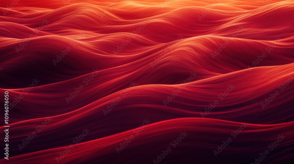 Abstract Red Wavelike Landscape Artistic Design Abstract Red Wavelike Landscape Artistic Design