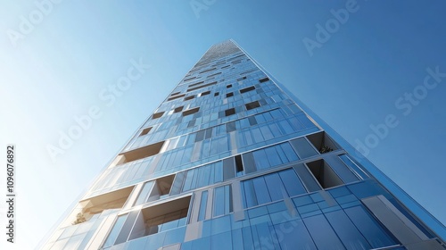 Wallpaper Mural Modern Skyscraper Reaching into the Clear Sky Torontodigital.ca