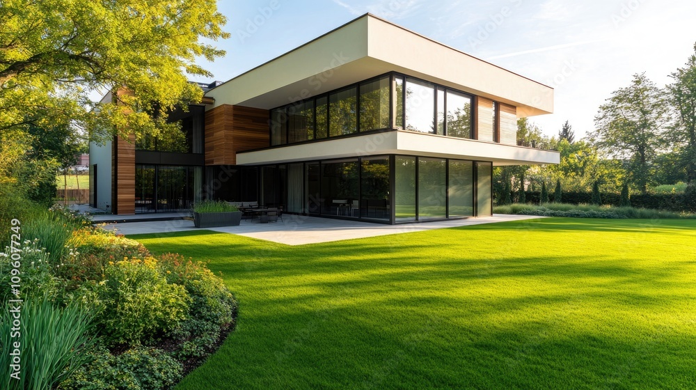 Modern Villa with Minimalist Design and Expansive Garden Modern Villa with Minimalist Design and Expansive Garden