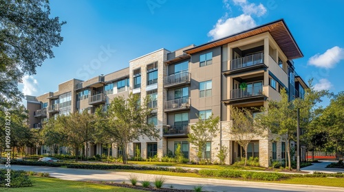 Modern Newly Built Residential Apartment Building