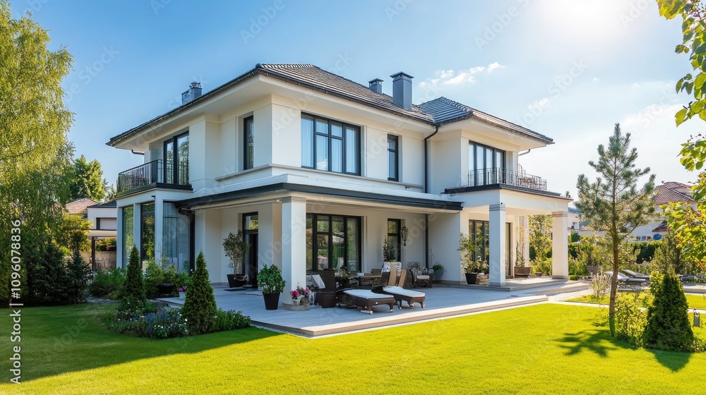 Modern Elegant House with Stylish Facade Modern Elegant House with Stylish Facade