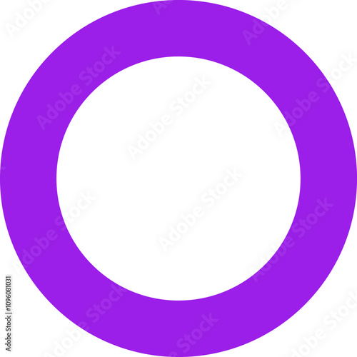 Circle single vector line icon