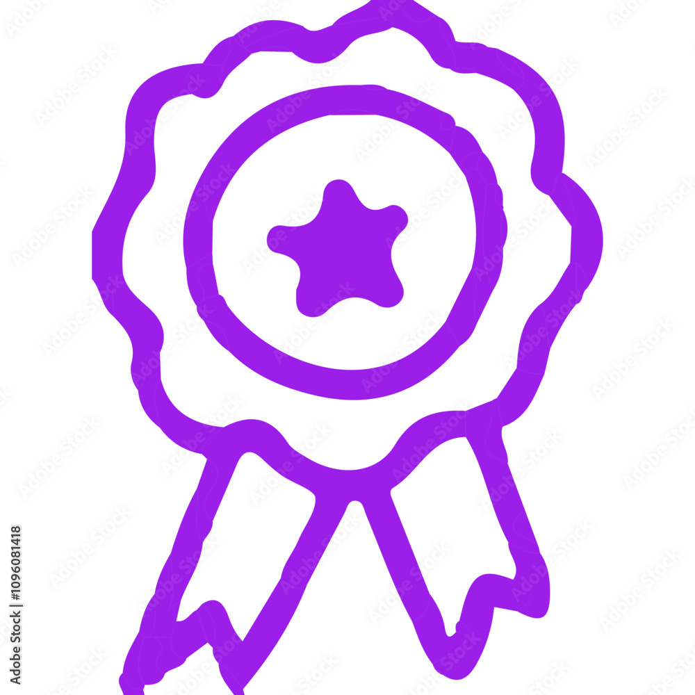 Badge single vector line icon Badge single vector line icon