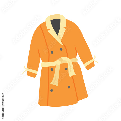 Trendy icon of bathrobe in modern style