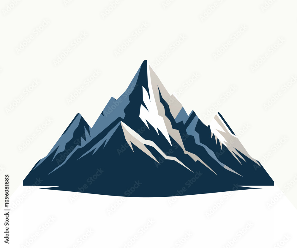 Fototapeta premium Hand drawn mountain silhouette