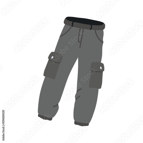 Functional black cargo pants with pockets for utility and style