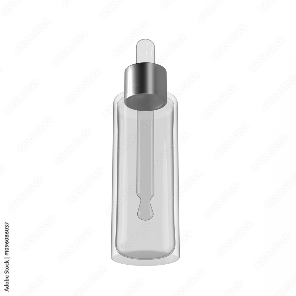 3d render сlear glass dropper bottle mockup with a place for design without background for design
3d render сlear glass dropper bottle mockup with a place for design without background for design