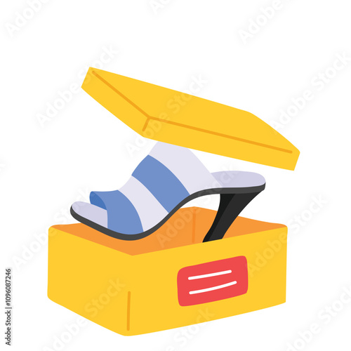 A stylish shoebox featuring elegant heels for special occasions.
