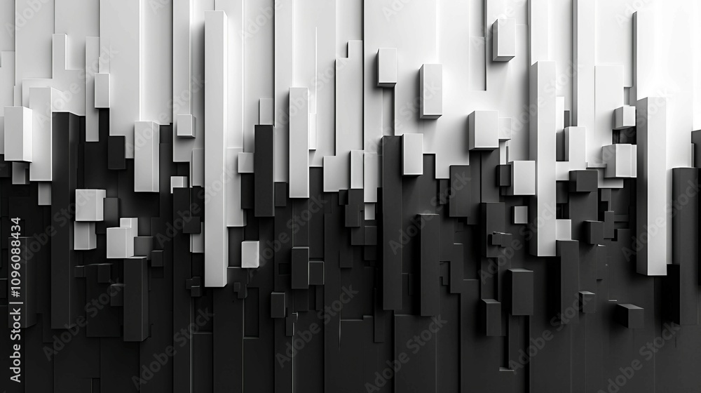An Artistic Exploration of Abstract Vertical Lines in Black and White with a Sleek Futuristic Appeal An Artistic Exploration of Abstract Vertical Lines in Black and White with a Sleek Futuristic Appeal