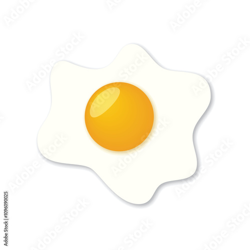 Fried egg icon in flat style. Protein omelet vector illustration on isolated background. Scrambled breakfast sign business concept.