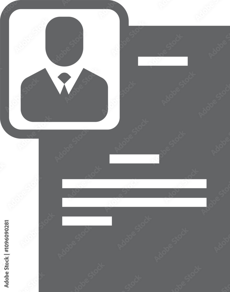 Cv icon. Work contact document. Professional resume Cv icon. Work contact document. Professional resume