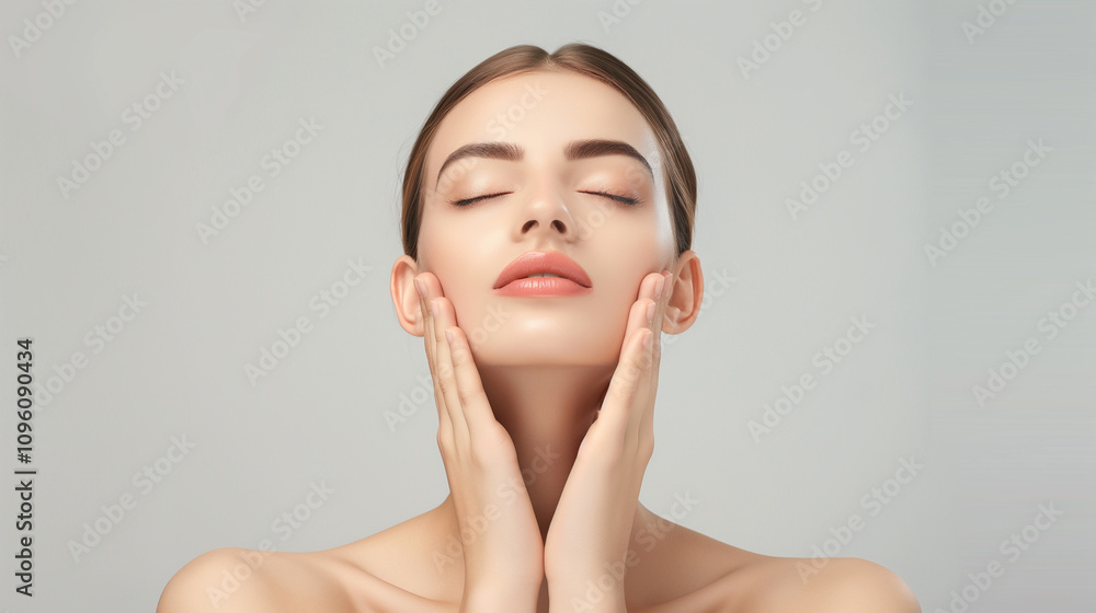 Radiant Beauty Portrait of a Woman with Soft and Natural Makeup
Radiant Beauty Portrait of a Woman with Soft and Natural Makeup