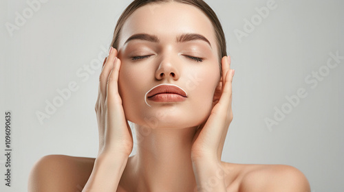 Radiant Beauty Portrait of a Woman with Soft and Natural Makeup