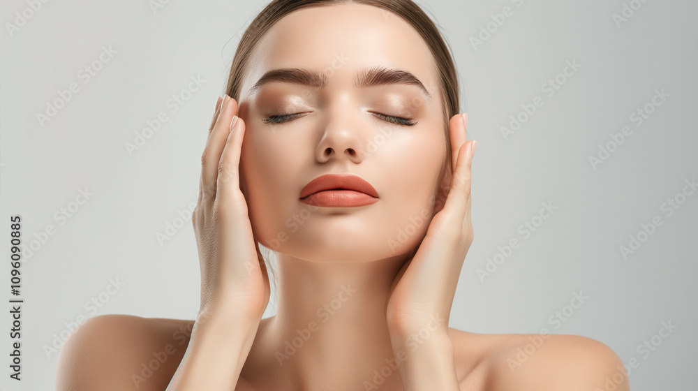 Radiant Beauty Portrait of a Woman with Soft and Natural Makeup
Radiant Beauty Portrait of a Woman with Soft and Natural Makeup