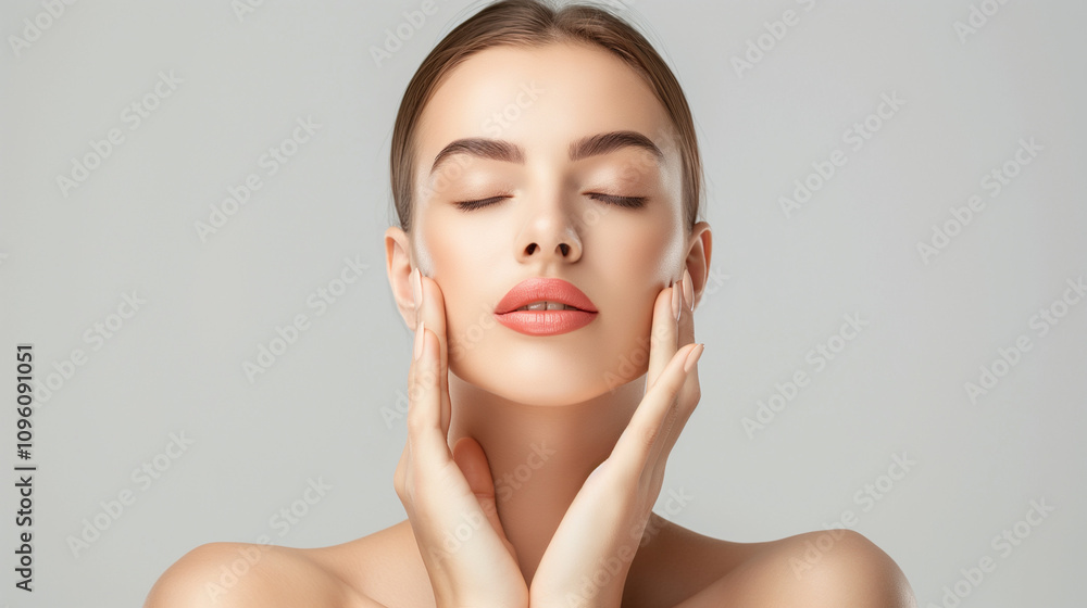 Radiant Beauty Portrait of a Woman with Soft and Natural Makeup
Radiant Beauty Portrait of a Woman with Soft and Natural Makeup