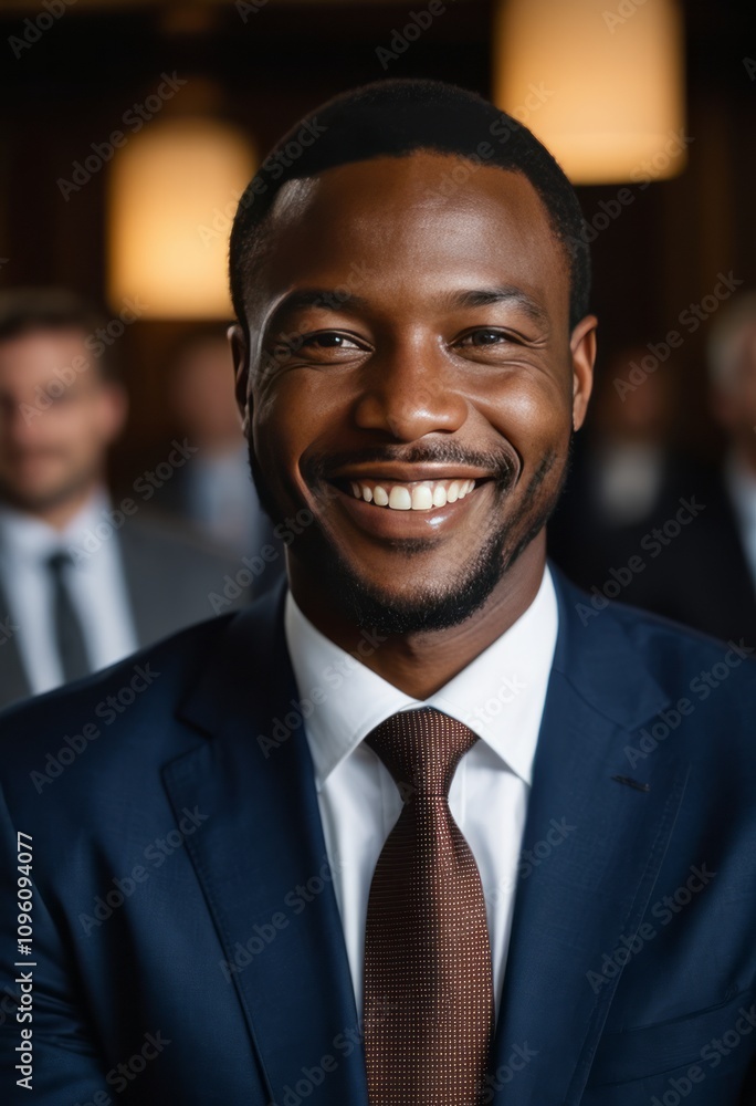 African business man smile and happy16:9 style black businessman portrait Ultra realistic Photorealistic hyperdetailed photography soft light head and shoulders portrait cover African business man smile and happy16:9 style black businessman portrait Ultra realistic Photorealistic hyperdetailed photography soft light head and shoulders portrait cover