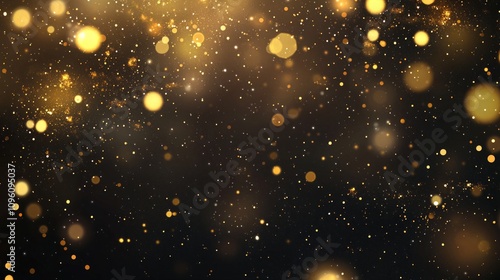 Golden Glitter Bokeh Background