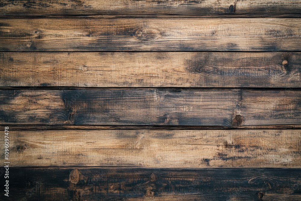 Close-up of horizontal wooden planks showing signs of weathering, age, and remnants of faded paint. Close-up of horizontal wooden planks showing signs of weathering, age, and remnants of faded paint.