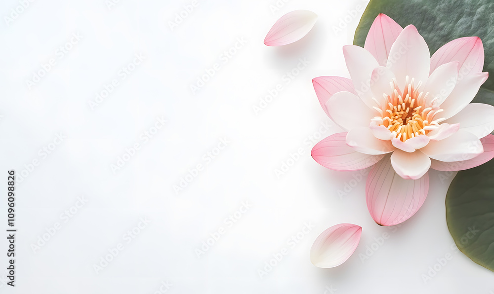 modern 2D doodle cartoon flower concept with open space for text, featuring whimsical floral and leafy elements on crisp white backgrounds.