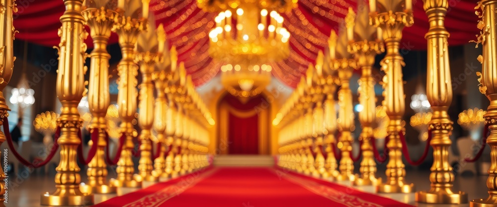Obraz premium Red Carpet Entrance at a Glamorous Gala event