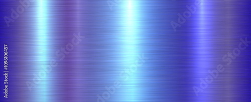 Purple blue brushed metal texture background, shiny lustrous metallic 3d background.