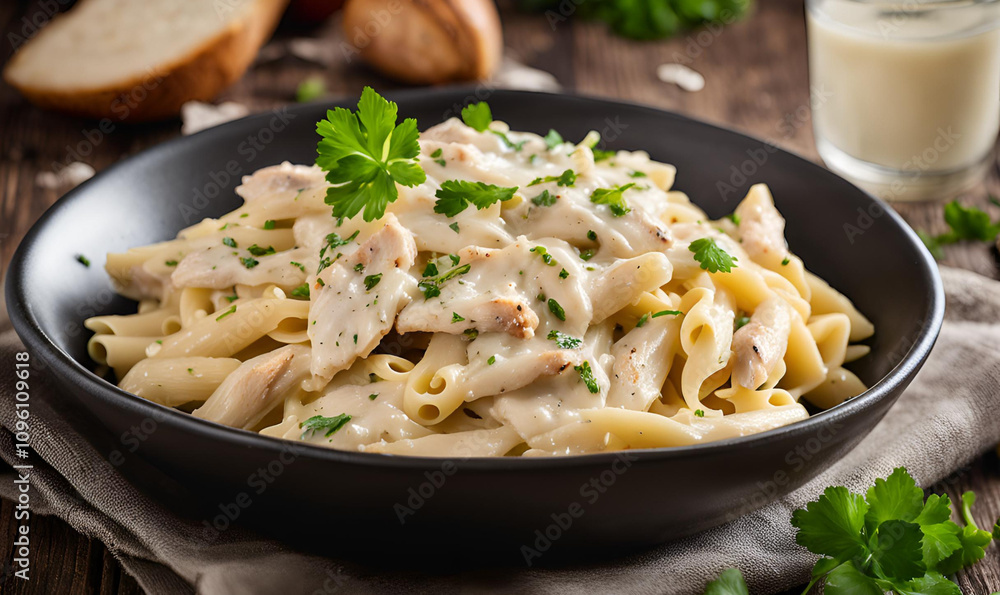 Alfredo pasta with chicken breast Alfredo pasta with chicken breast