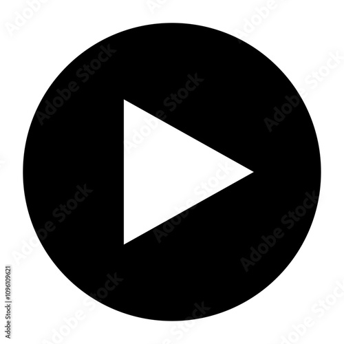 動画再生ボタンのアイコン素材 黒