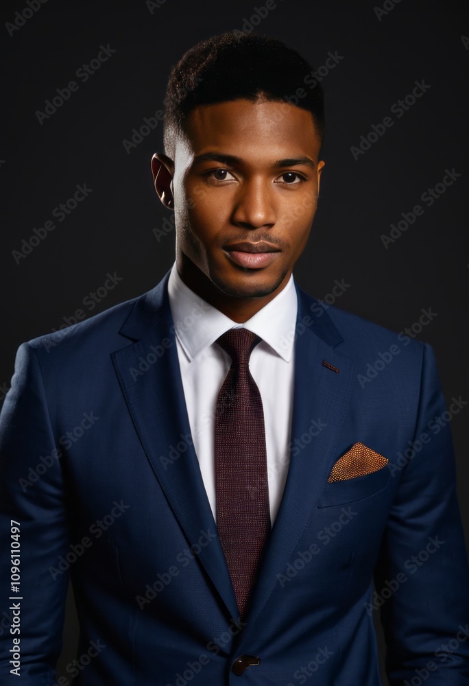 Man's style elegant young man in a suit posing studio shot black businessman portrait Ultra realistic Photorealistic hyperdetailed photography soft light head and shoulders portrait cover Man's style elegant young man in a suit posing studio shot black businessman portrait Ultra realistic Photorealistic hyperdetailed photography soft light head and shoulders portrait cover
