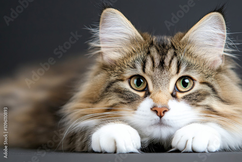 Cat On Black Background