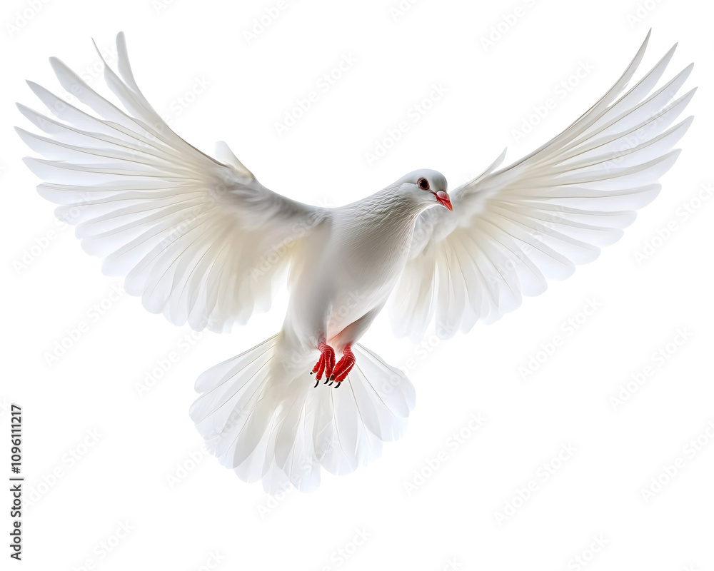 Fototapeta premium a white bird with wings spread