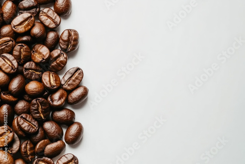 Coffee Beans On White Backg...