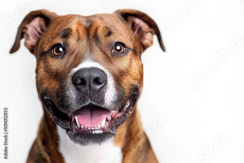 Happy Dog On White Background