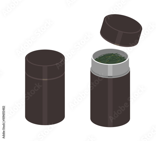 茶筒のイラスト