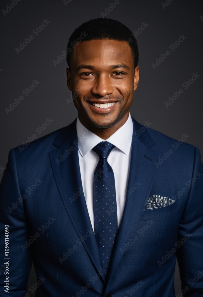 Professional headshot, confident smile, well-groomed man, navy blue suit, white shirt, dark tie, pocket square, textured background, studio lighting, corporate portrait, charismatic expression, polish Professional headshot, confident smile, well-groomed man, navy blue suit, white shirt, dark tie, pocket square, textured background, studio lighting, corporate portrait, charismatic expression, polish