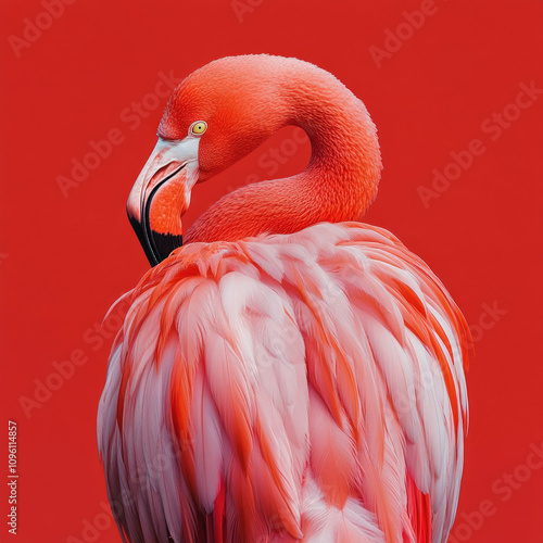 Pink Flamingo Isolated