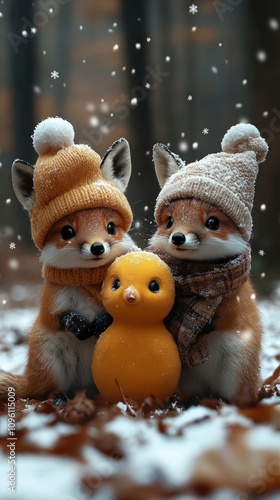playful scene of cute woodl...