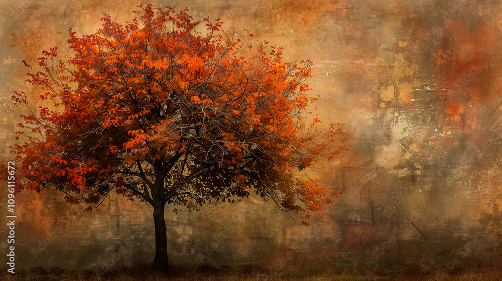 Autumn Tree: A single autumn tree, highlighting the vibrant colors of fall. Autumn Tree: A single autumn tree, highlighting the vibrant colors of fall.