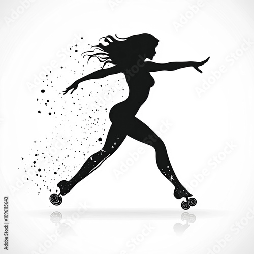 Roller Skating Silhouette, ...