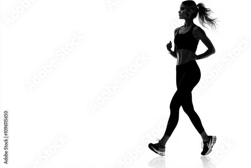 Running On White Background