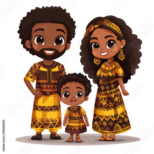 African Family Isolated