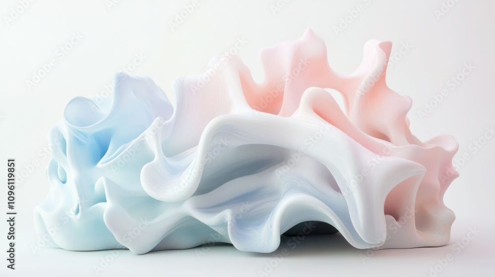 Dreamlike 3D abstract forms, featuring soft pastel gradients and fluid, organic curves Dreamlike 3D abstract forms, featuring soft pastel gradients and fluid, organic curves