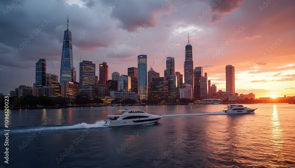 Obraz premium country skyline at sunset