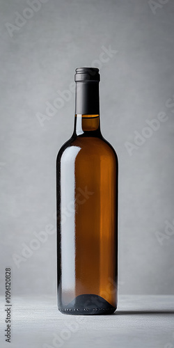 Wine Bottle On White Backgr...