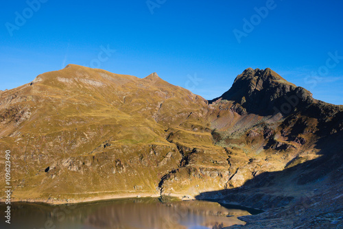 Pizzo Farno and Monte Corte mountains. Orobie Alps, Lombardy, Italy photo