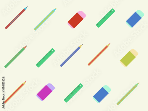background of various writing materials