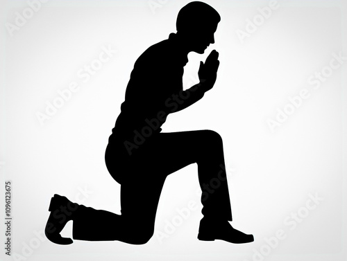 kneeling silhouette