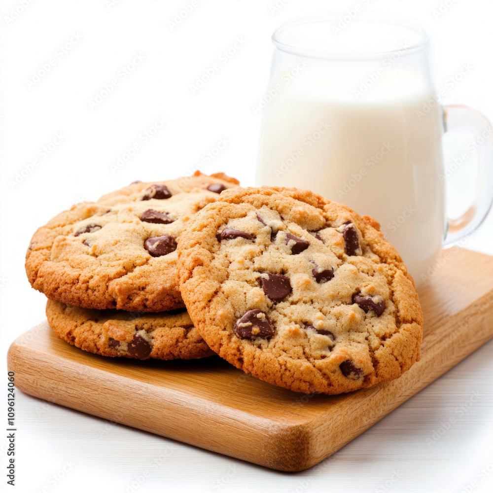 Milk And Cookies Isolated Milk And Cookies Isolated