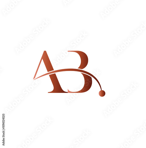 Alphabet letter icon logo AB.